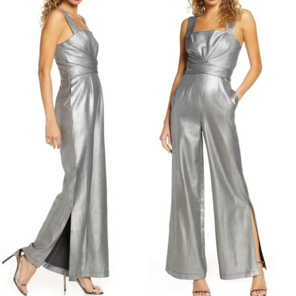 FOXIEDOX Sappho Silver Metallic Jumpsuit